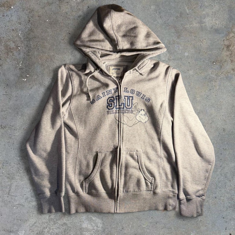 Jansport Saint Louis University Billikens Full Zip Hoodie Gray Women Size L SLU